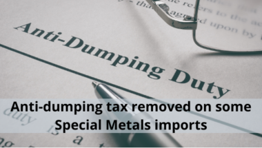 Anti-dumping tax removed on some Special Metals imports